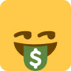 WeirdDollarEmoji emote
