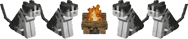 minecraftcatsittingverycomfortablearoundacampfirewithitsfriends emoji
