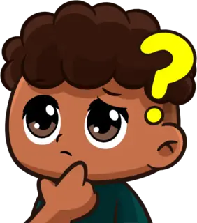 CurlyBLKConfused emote