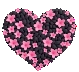 Pinkblacksakuraheartgif emote