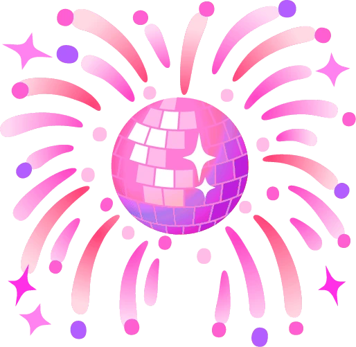 PinkDiscoFireworks emote