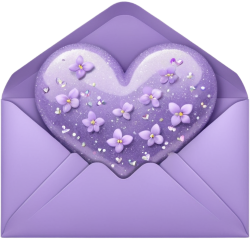 Purpleheartenvelope static emote