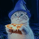 fatasswizardeatingpizza animated emote