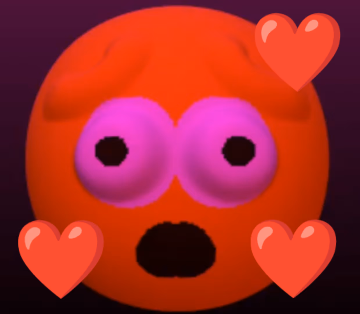 Astonishedfacewithhearts emoji
