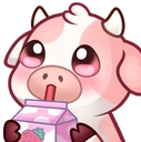 Pinkcowsip emoji