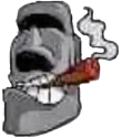 MoaiSmoking emote
