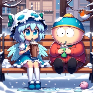 Cirno_and_Eric_Cartman_meet emote