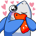 Shark_love_fish static emote