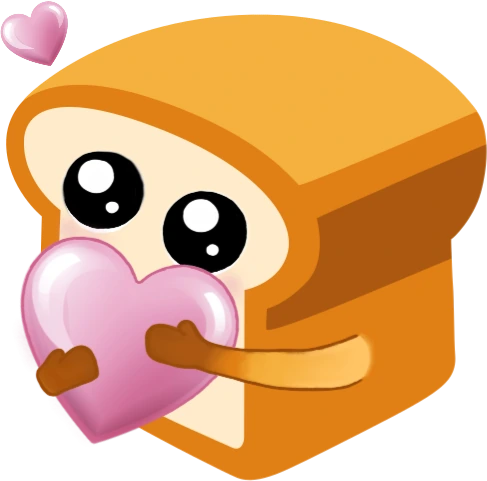 PinkHeartBread emoji