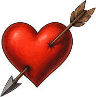 Arrowthroughaheart emote