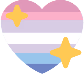 bigender_shiny_heart_flag emoji