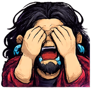 Crying sticker