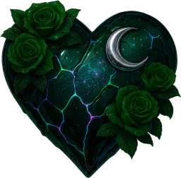 Green_goth_heart emote