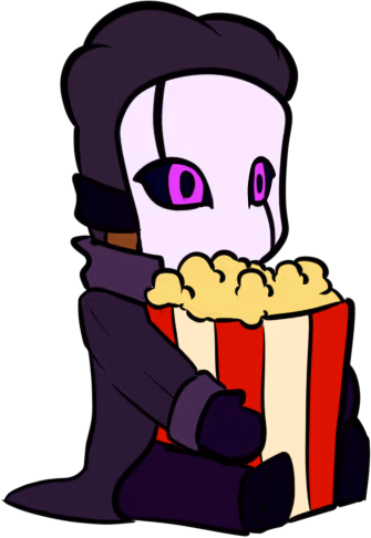 gaster_popcorn sticker