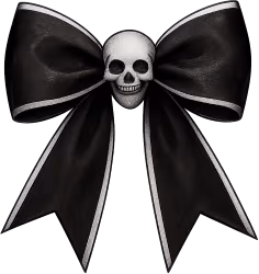 Skullblackwhitebow emote