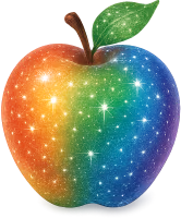 Rainbowsparklingapple emote