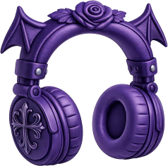 Purplegothicheadphones emote