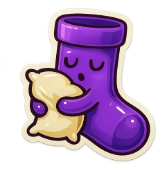 Purplesocksleeping emote