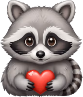 Gray_raccoon_inlove emote