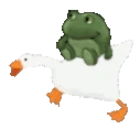 FrogeOnAGoose emote