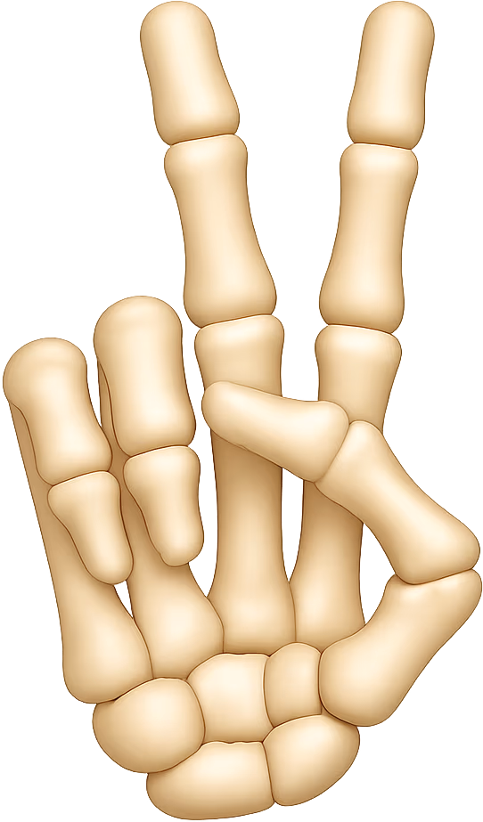 Skeleton_Peace_Sign emote