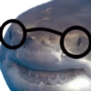 sharkWithGlasses emote