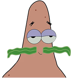 PatrickSeaweedstache emote