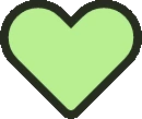 Lightgreenheartgif emote