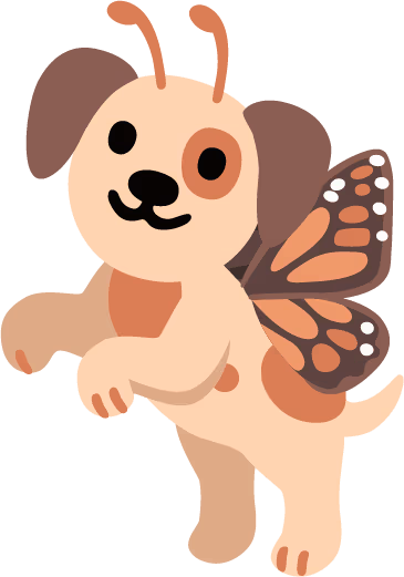Butterflydog emote