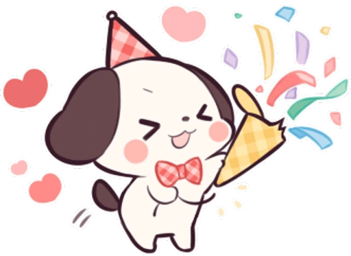 TinyPuppyConfetti emote