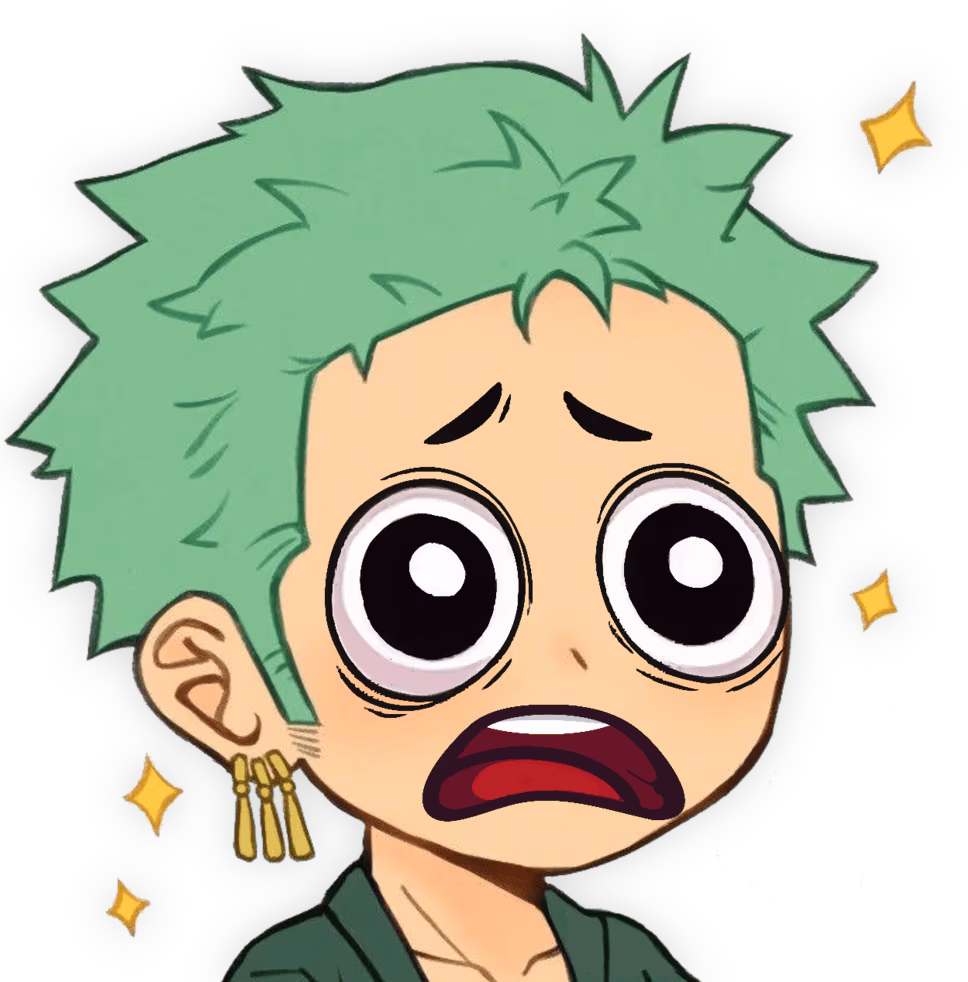 Zoro_ScaredSad emote