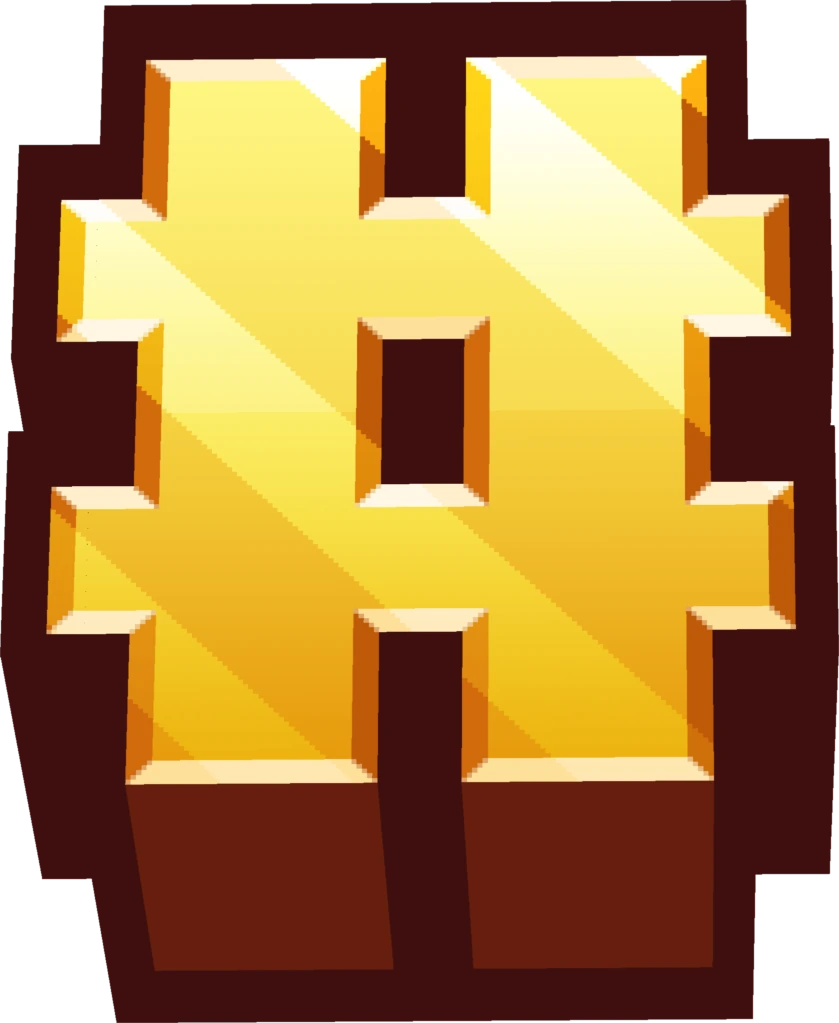 minecraft_gold_hashtag emote