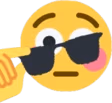 SunglassesOffFlushed emote