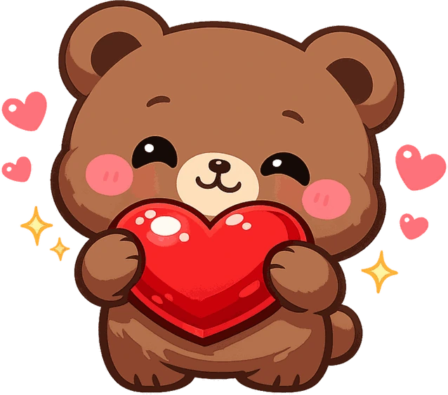Bearwithheart emote
