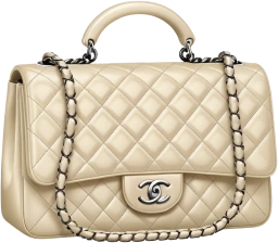 Silvercreamchanelbag emote