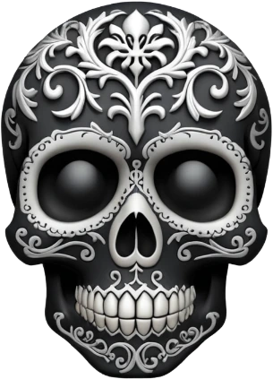 Goth_skull emote