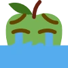 FloodCryingGreenApple emote