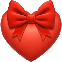 Redheartwithavelvetbow emote