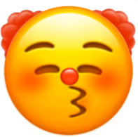 clownkissingface emote