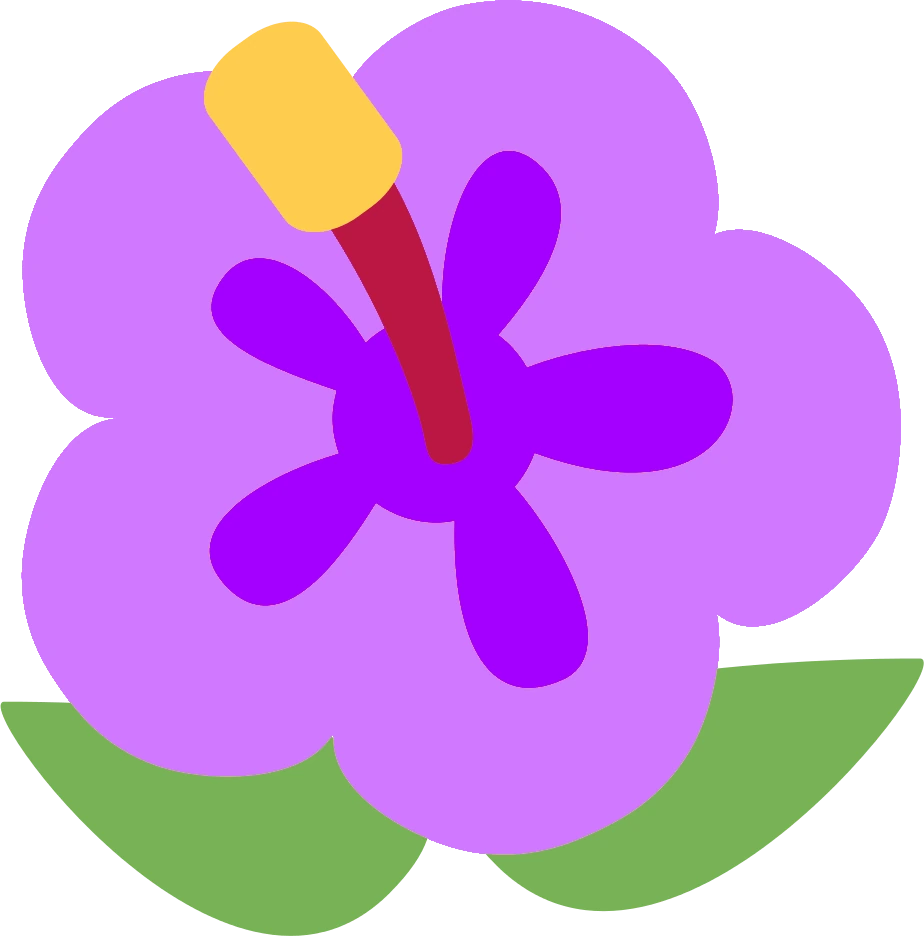 purple_hibiscus emoji