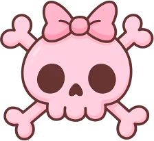 Cutepinkskullwithbow emote