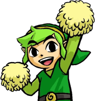 LinkCheerleaderGreen static emote
