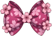 Pinkcherryblossomhairbow emote
