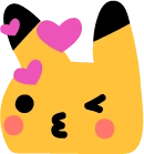 pikakisswink emote
