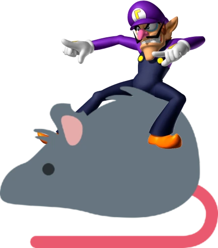 Waluigi_Riding_A_Rat emote