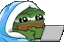 PepeCryingCloseLaptop emote