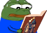 Bookpepesweat emote