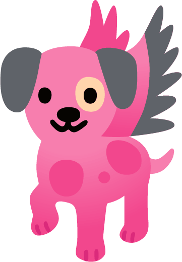 Pinkangeldog static emote