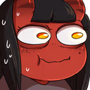 MeruTheSuccubusNervousStare emote