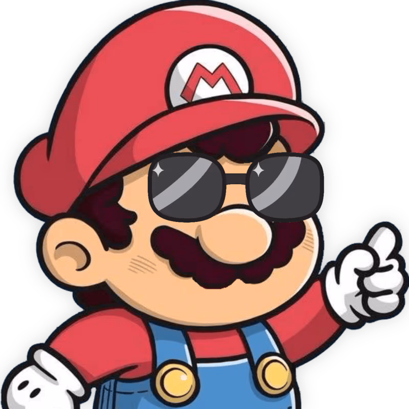Mario_CoolGlasses emote